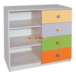 Raflı Çekmeceli Dolap,Çekmeceli Dolap, Anasınıfı Çekmeceli Dolap, Anaokulu Malzemeleri, Okul Öncesi Eğitim Araçları, Eğitim Araçları